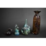 A Collection of Various Three Pieces of Mdina Glass to include Two Vases and a Seahorse, Together