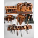 A Collection of Vintage Pipe Racks and Pipes