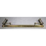 A Late Victorian/Edwardian Brass Fire Kerb, 122cms Wide