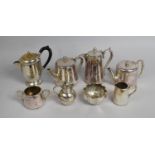 A Collection of Various Silver Plated to include Coffee Pots, Novelty Cream Jug in the Form of a