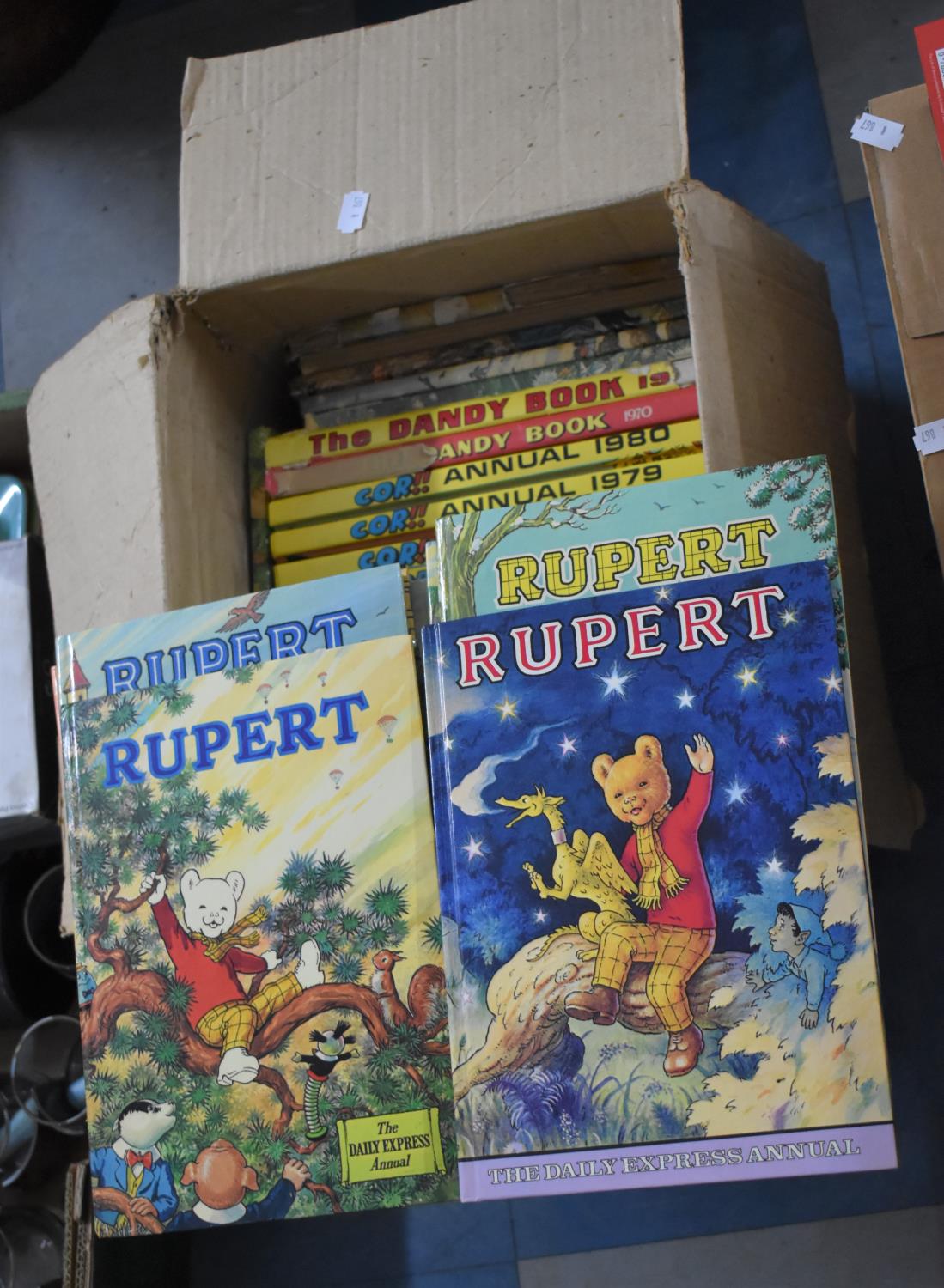 A Collection of Various Vintage Childrens Annuals to include Rupert, Tiger Etc