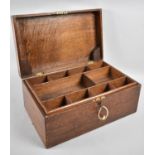 A Late 19th/Early 20th Century Oak Work Box Having Hinged Lid to Removable Tray, Base Inscribed Hays