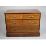 An Edwardian Inlaid Mahogany Bedroom Chest with Two Short and Two Long Drawers, 106cms Wide