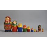 A Collection of Souvenir Russian Dolls, Tallest 19cms High