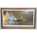 A Framed Barrie A.F Clark Print, "Spitfire", C.1978, 107x50cm