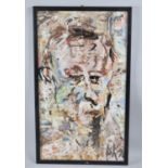 A 20th century Mixed Media Russian Portrait, Signed Bottom Right, 29x51cms