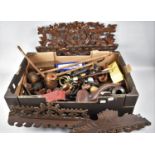 A Box Containing Large Quantity of Wooden Pipes, Racks Etc