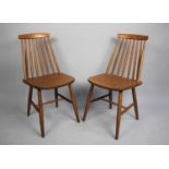 A Set of Eight Mid 20th Century Spindle Back Dining Chairs in the Ercol Style