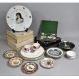 A Collection of Various Ceramics to comprise Cased Canteen, Decorative Plates Etc