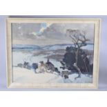 A Framed Print, Christmas Morning after Georges Robin, 80x59cms