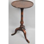 A 19th Century Mahogany Dish Top Tripod Wine Table, Condition Issues to Feet and Rim, 36cms Diameter