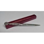 A Souvenir Silver Plated Letter Opener from the House Of Lords, 24cms Long