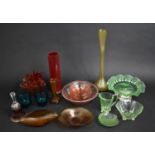 A Collection of Various Vintage and Later Coloured Glass to comprise Handkerchief Example Etc