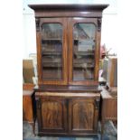 A Late Victorian Mahogany Library Bookcase, 108cms Wide