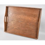 An Edwardian Oak Two Handled Butlers Tray, 61x47cms