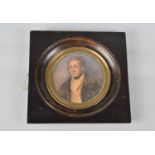 A Framed 19th century Portrait Miniature on Card, Charles Matthews