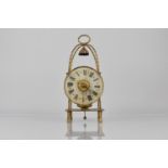 A Rare Late 19th Century French Lantern Clock having Eugene Farcot Movement, The Clock Frame of