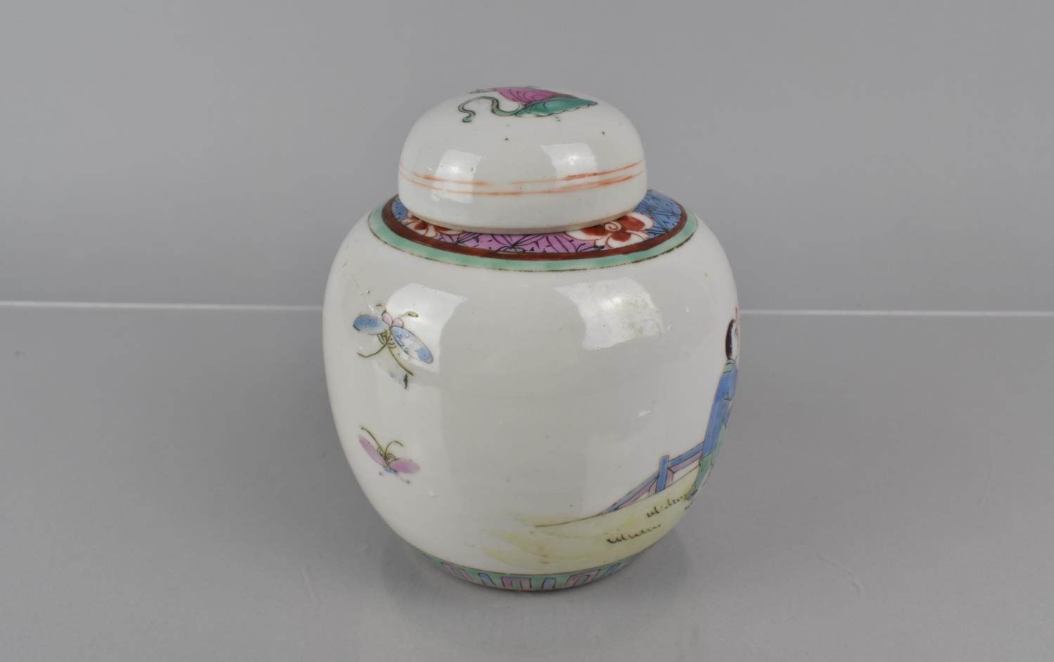 A 20th Century Chinese Porcelain Ginger Jar and Cover Decorated in Polychrome Enamels with - Image 5 of 6