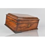 A Late Victorian Mahogany Sewing or Work Box with Hinged Lid and Fitted Removable Tray containing