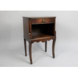 A Late 20th Century Mahogany Bedside Table with Single Drawer, 44cms Wide