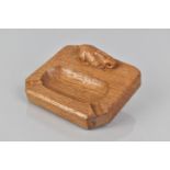 A 'Rabbitman' Oak Ashtray after Peter Heap, Ex Mouseman Craftsman, Driffield c.1971, 10cms Wide