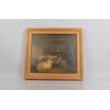 A 19th Century English School Oil on Canvas, Sheep in Barn, Mounted and Framed, Monogrammed and