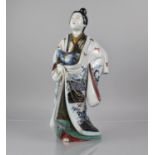 A 19th Century Japanese Porcelain Study of Maiden in Robe Decorated in the Imari Palette with Gilt