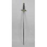 An 18th Century French Transitional Rapier with Ram's Head Ends to Brass Guard, Wooden Handle and