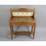 A Late Victorian/Edwardian Pine Washstand with Tiered Gallery, 91cms Wide