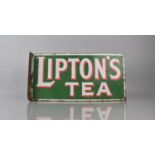 A Vintage Wall Mounting Enamelled Sign, Liptons Tea, 16x23cms