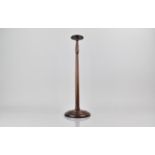 A Georgian Mahogany Wig Stand of Typical Form with Turned Circular Base, 40cms High