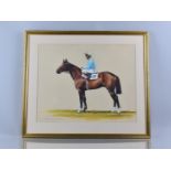 Frank L Geere (1931-1991) Signed Oil of Racehorse and Jockey, Dated 1982. 48x39cms