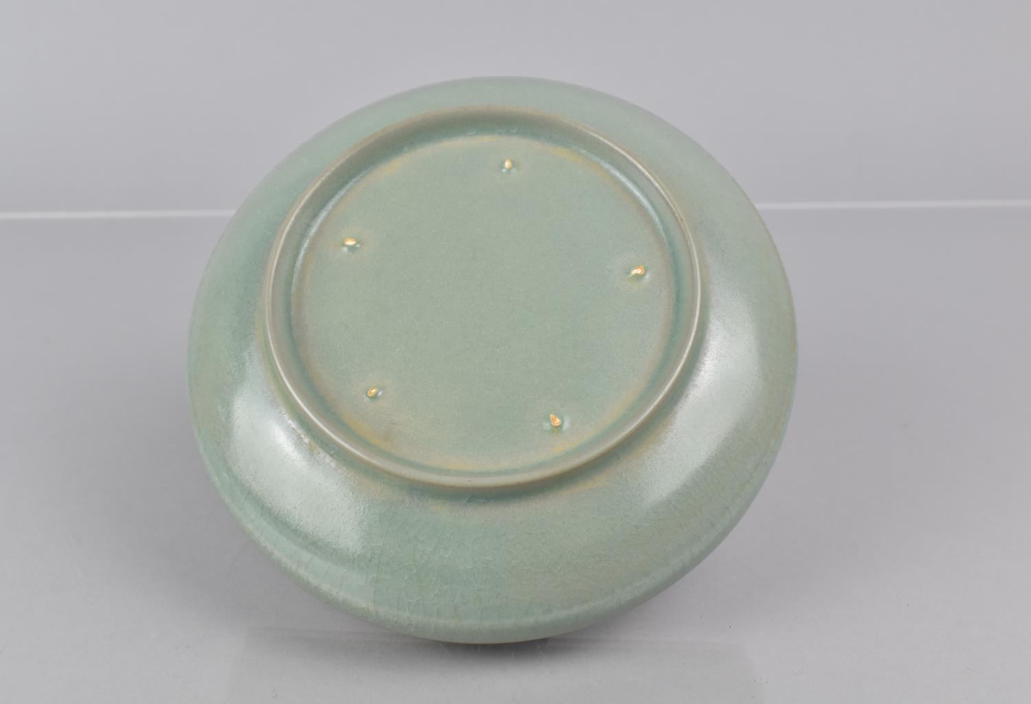 A Chinese Celadon Brush Washer/Bowl, Blue-Green and Ice Crackle Ru Type Glaze with Incised 20 - Image 8 of 8