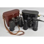 A Pair of Carl Zeiss Jena Jenoptem Leather Cased Binoculars together with a Cased Pair of Nipole