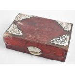 A Silver Mounted Red Moroccan Jewellery Box with Art Nouveau Decoration by C.W Sons, London, 12cms