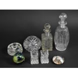 A Collection of Various Glass to include Dressing Table Perfume with Silver Cuff, Mdina Glass