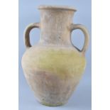 A Modern Terracotta Two Handled Vase, 35cms High