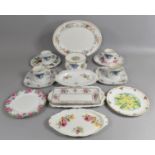 A Collection of Various Royal Albert China to include Moonlight Rose Mugs, Platters and Dishes,