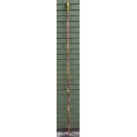 A Late 20th Century Bamboo Ecclesiastic Processional Candle Staff, 186cms Long