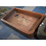 A Treacle Glazed Late 19th/Early 20th Century Stoneware Belfast Sink, 75cms Wide