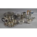 A Collection of Various Silver Plated Items to include Berry Bowl, Picquot Ware, Teawares Etc