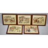 A Set of Five "Tally-ho" Hugh Thomson Prints, 32x23cm