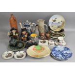 A Collection of Various Ceramics to include Plates, Teapots, Character Jugs Etc