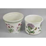 Two Portmeirion Botanic Garden Planters, 17cm and 20cms High