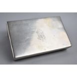 An unusual Folding Silver Plated Sandwich Box Inscribed and Monogrammed for Col. Mapleson (1830-1901