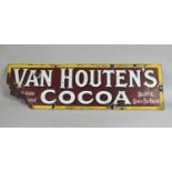 A Vintage Enamelled Sign for Van Houten's Cocoa, Some Condition Issues