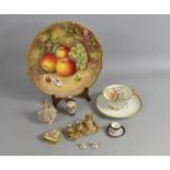 A Collection of Various Ceramics to include Royal Worcester Hand Painted Cabinet Plate, Still Life