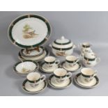 A Keltcraft "Wicklow Green" Pattern Service Designed by Noritake to comprise Mugs Tureens,