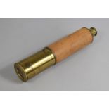 A 19th Century Brass and Leather Two Fold Telescope
