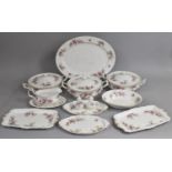A Collection of Various Royal Albert Lavender Rose Dinnerwares to comprise Three Lidded Tureens,